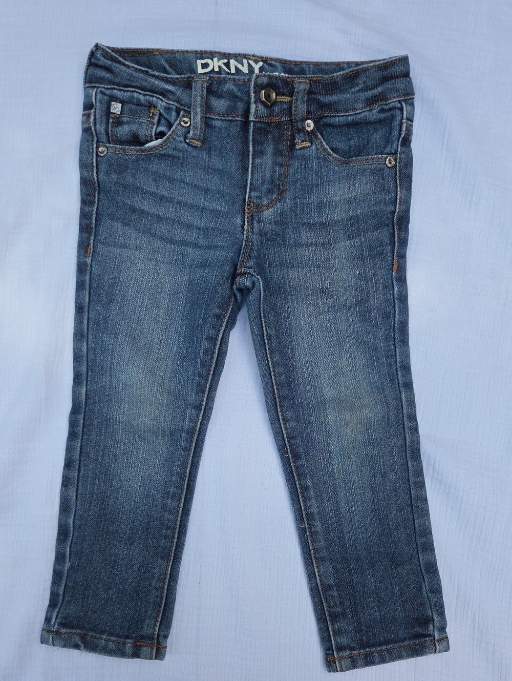 DKNY Toddler Girls Blue Hipster Skinny Stretch Jeans